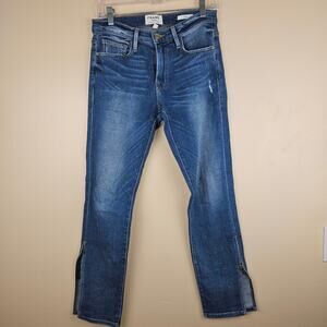 Frame Denim Le Boy Crop Zipper Hem Women's Denim Jeans Size 26